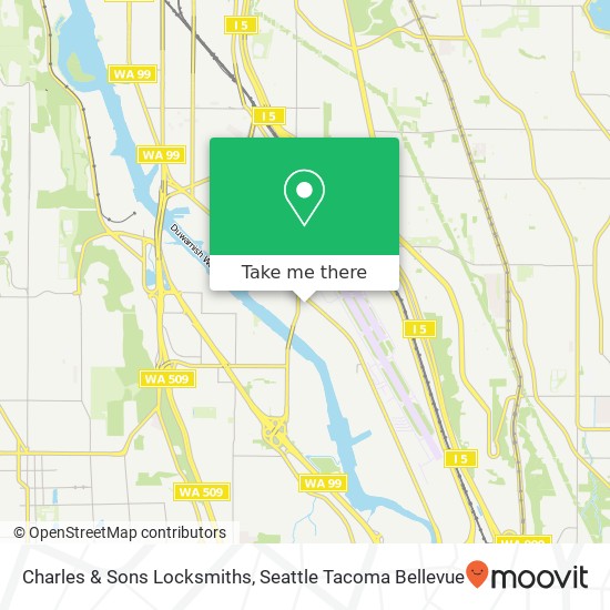 Mapa de Charles & Sons Locksmiths, 7755 E Marginal Way S