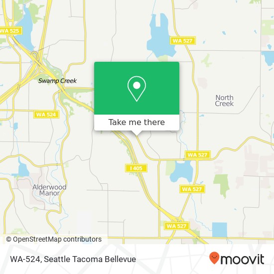 WA-524, Bothell, WA 98012 map