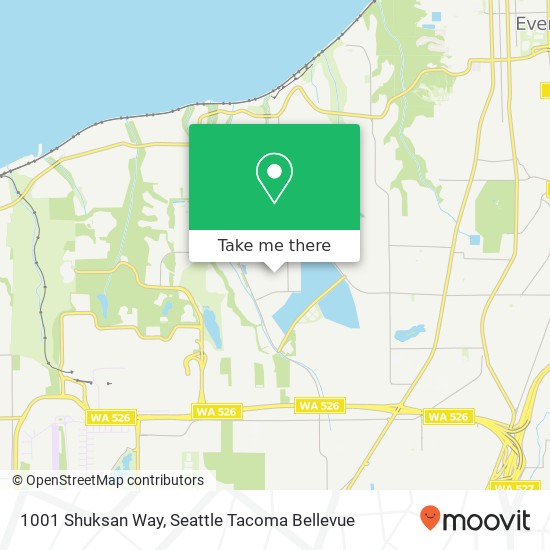 Mapa de 1001 Shuksan Way, Everett, WA 98203