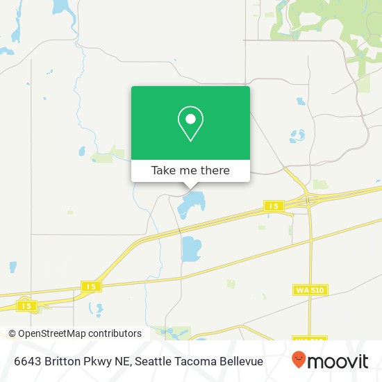 Mapa de 6643 Britton Pkwy NE, Lacey, WA 98516