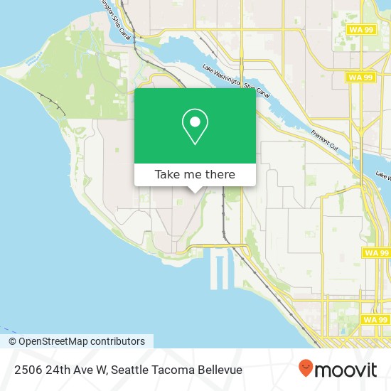 Mapa de 2506 24th Ave W, Seattle, WA 98199