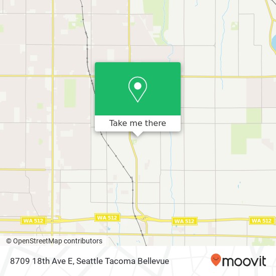 Mapa de 8709 18th Ave E, Tacoma, WA 98445