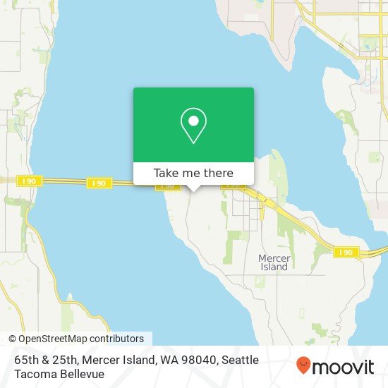 65th & 25th, Mercer Island, WA 98040 map