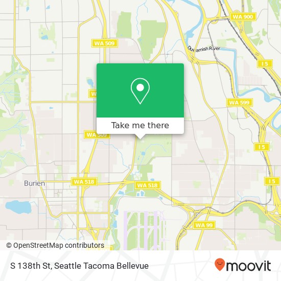 Mapa de S 138th St, Seatac, WA 98168