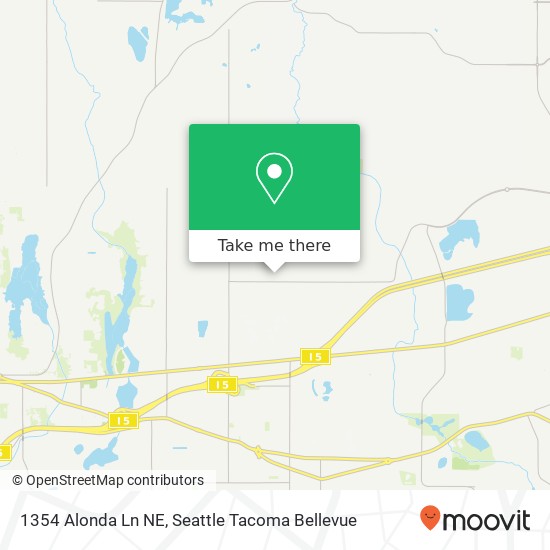 Mapa de 1354 Alonda Ln NE, Olympia, WA 98516