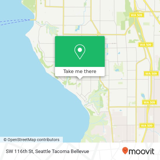 Mapa de SW 116th St, Seattle, WA 98146