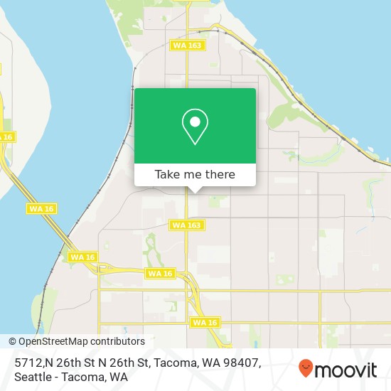 5712,N 26th St N 26th St, Tacoma, WA 98407 map