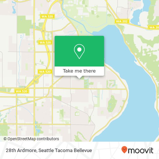 Mapa de 28th Ardmore, Bellevue, WA 98008