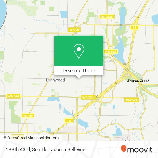 Mapa de 188th 43rd, Lynnwood, WA 98036