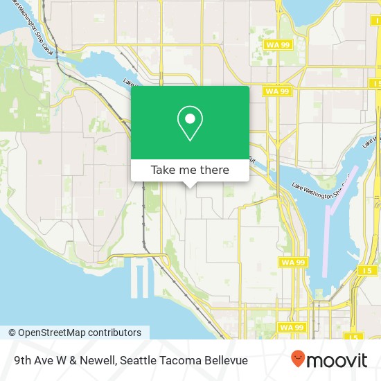 Mapa de 9th Ave W & Newell, Seattle, WA 98119