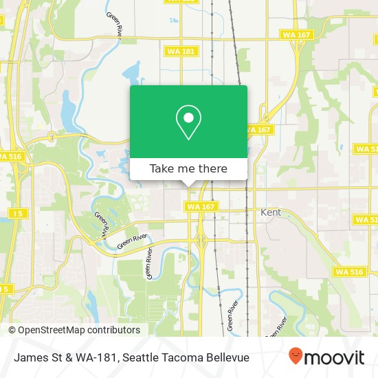 James St & WA-181, Kent, WA 98032 map