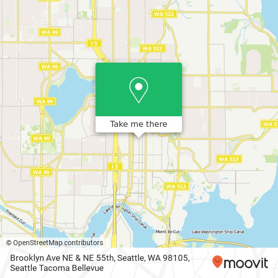 Brooklyn Ave NE & NE 55th, Seattle, WA 98105 map