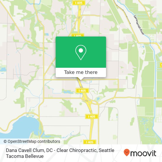 Mapa de Dana Cavell Clum, DC - Clear Chiropractic, 13128 Totem Lake Blvd NE