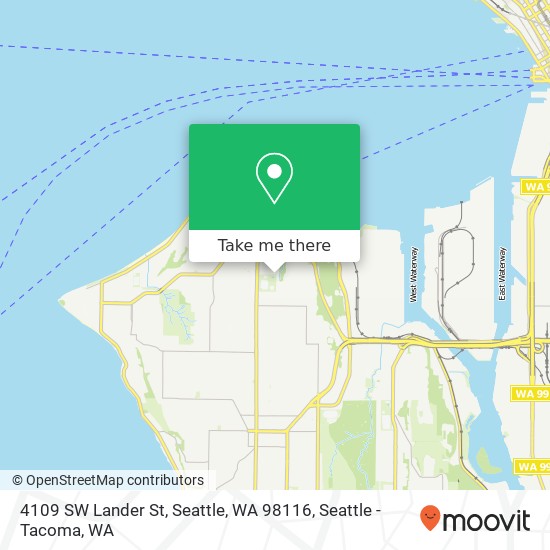 Mapa de 4109 SW Lander St, Seattle, WA 98116