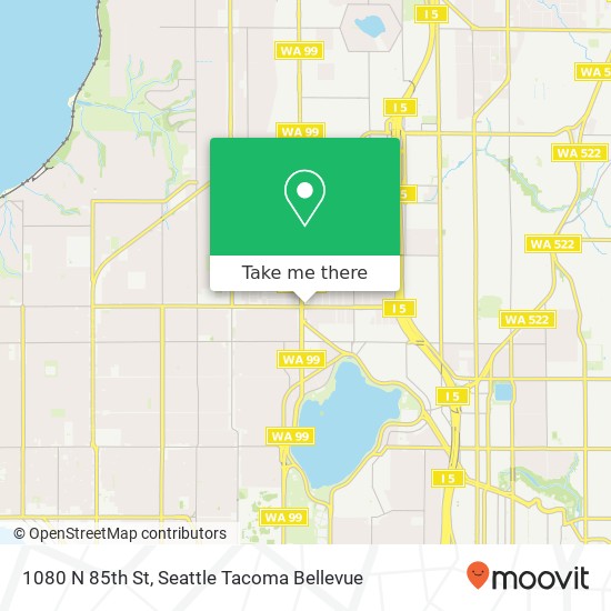 Mapa de 1080 N 85th St, Seattle, WA 98103