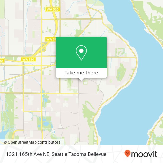 1321 165th Ave NE, Bellevue, WA 98008 map