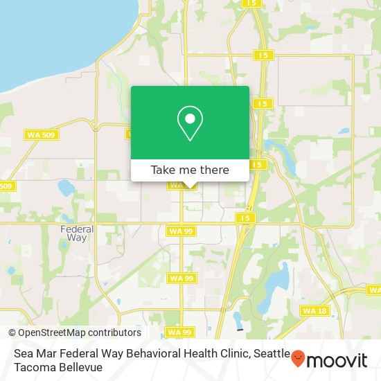 Mapa de Sea Mar Federal Way Behavioral Health Clinic, 31405 18th Ave S