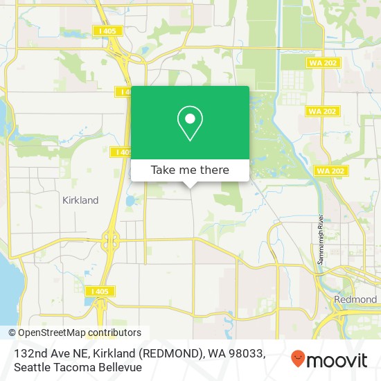 Mapa de 132nd Ave NE, Kirkland (REDMOND), WA 98033