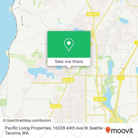 Mapa de Pacific Living Properties, 16028 44th Ave W