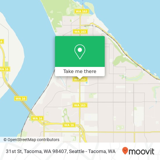 Mapa de 31st St, Tacoma, WA 98407