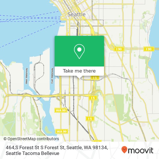 Mapa de 464,S Forest St S Forest St, Seattle, WA 98134