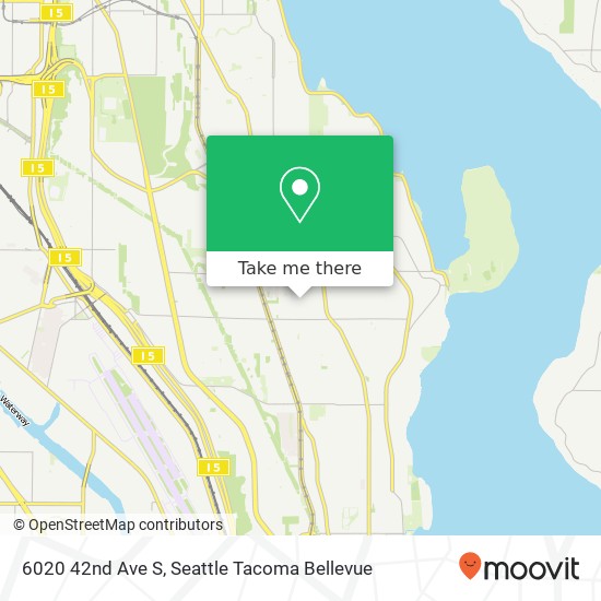 Mapa de 6020 42nd Ave S, Seattle, WA 98118