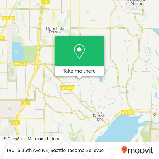 Mapa de 19615 35th Ave NE, Lake Forest Park, WA 98155