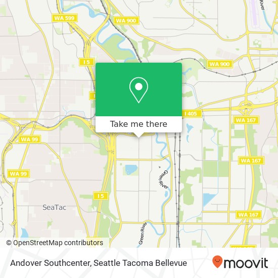 Mapa de Andover Southcenter, Tukwila, WA 98188