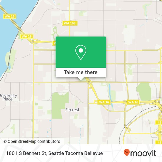 Mapa de 1801 S Bennett St, Tacoma, WA 98465