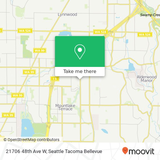 Mapa de 21706 48th Ave W, Mountlake Terrace, WA 98043