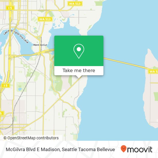 Mapa de McGilvra Blvd E Madison, Seattle, WA 98112