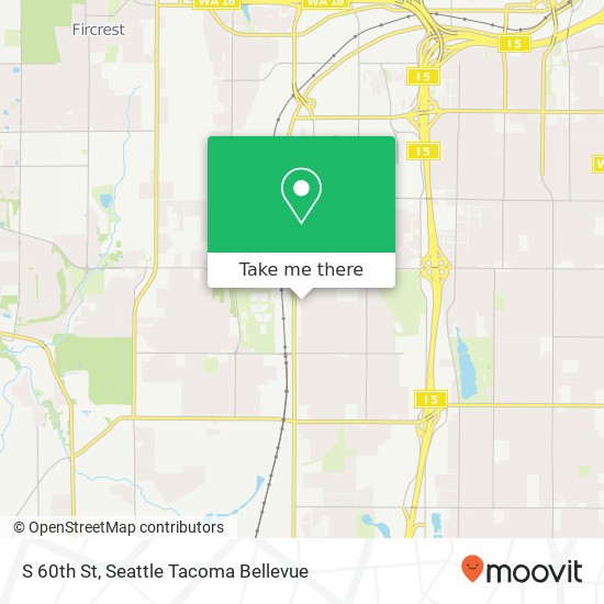 Mapa de S 60th St, Tacoma, WA 98409