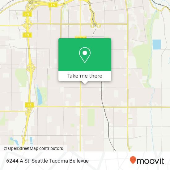 Mapa de 6244 A St, Tacoma, WA 98408