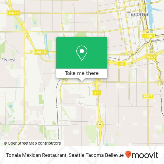 Mapa de Tonala Mexican Restaurant, 3702 S Fife St