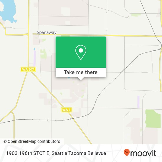 Mapa de 1903 196th STCT E, Spanaway, WA 98387