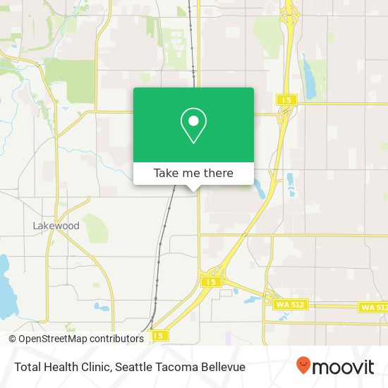 Total Health Clinic, 3615 Steilacoom Blvd SW map