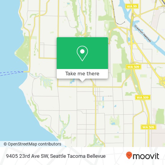 Mapa de 9405 23rd Ave SW, Seattle, WA 98106