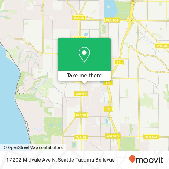 Mapa de 17202 Midvale Ave N, Shoreline, WA 98133