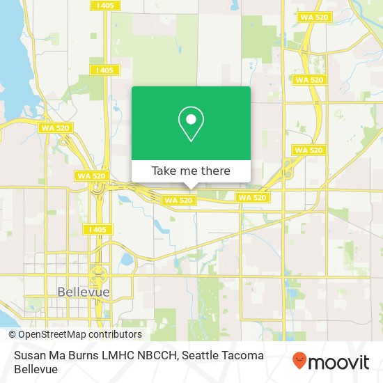 Mapa de Susan Ma Burns LMHC NBCCH, 2370 130th Ave NE