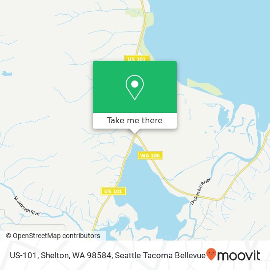 Mapa de US-101, Shelton, WA 98584