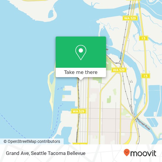 Grand Ave, Everett, WA 98201 map