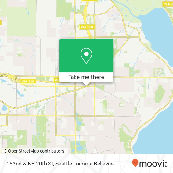 Mapa de 152nd & NE 20th St, Bellevue, WA 98007