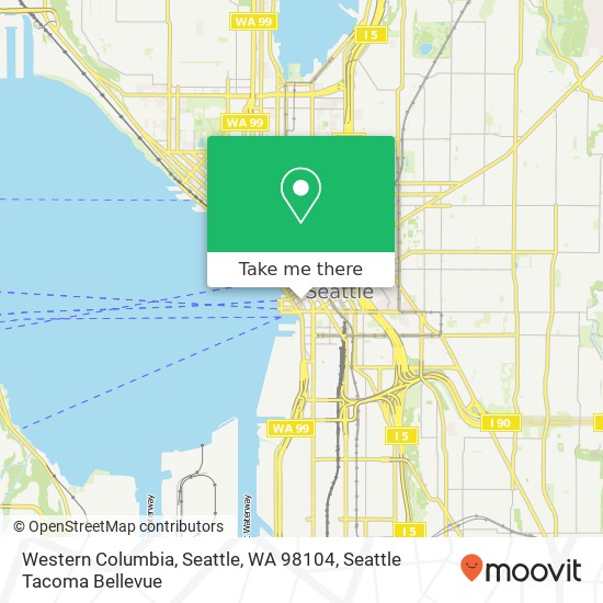 Mapa de Western Columbia, Seattle, WA 98104