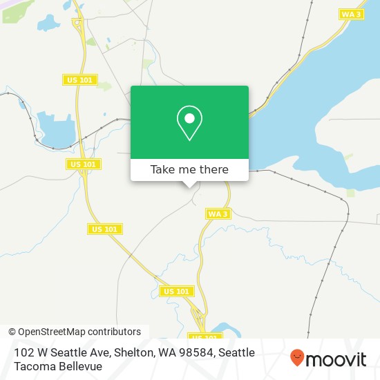 Mapa de 102 W Seattle Ave, Shelton, WA 98584