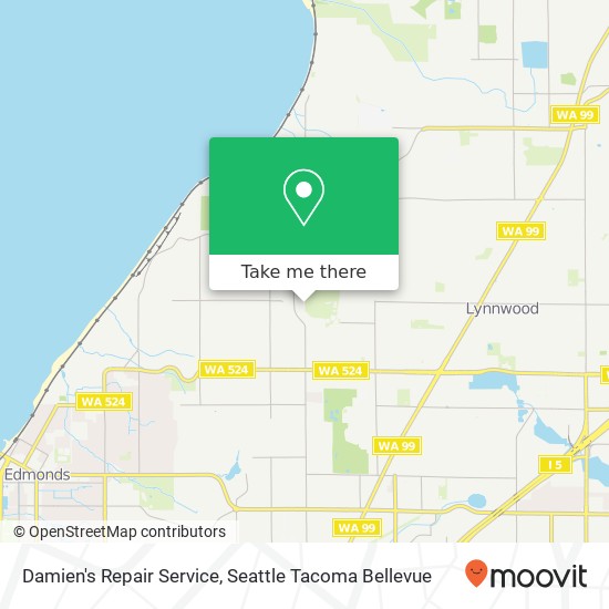 Mapa de Damien's Repair Service, 18815 75th Ave W