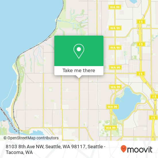 Mapa de 8103 8th Ave NW, Seattle, WA 98117