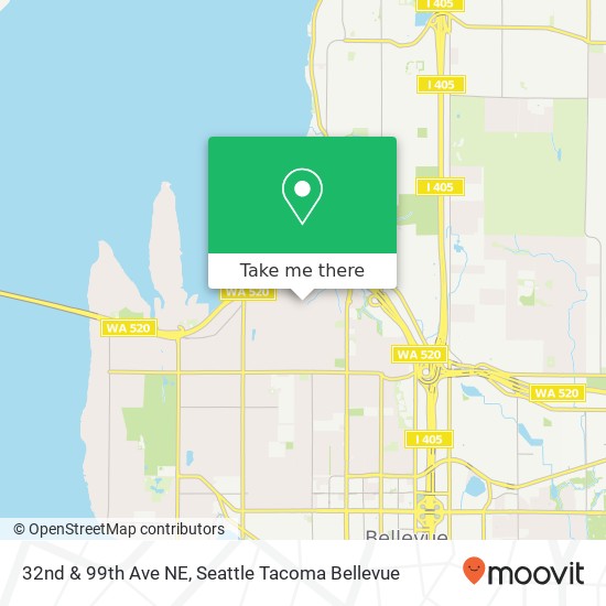 Mapa de 32nd & 99th Ave NE, Bellevue, WA 98004