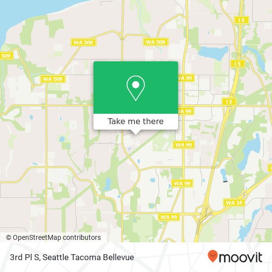 Mapa de 3rd Pl S, Federal Way, WA 98003