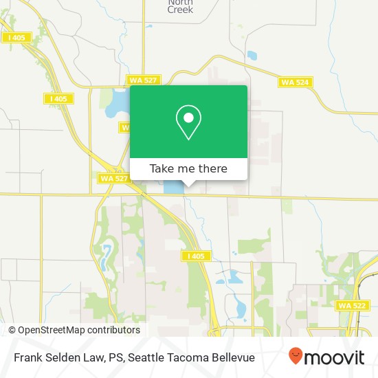 Mapa de Frank Selden Law, PS, 22722 29th Dr SE