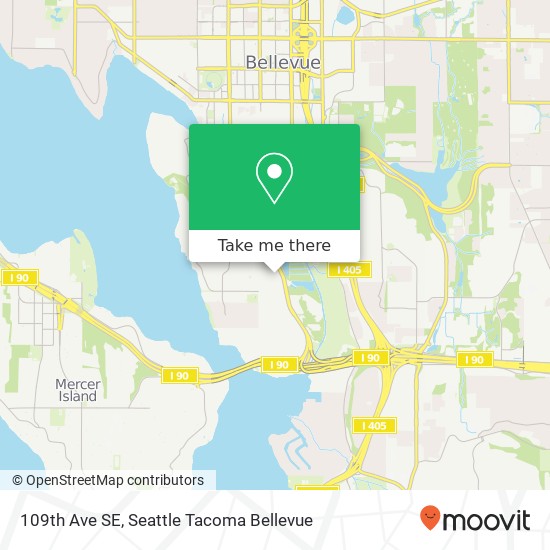109th Ave SE, Bellevue, WA 98004 map